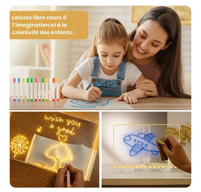 Tablette de dessin lumineuse Babydraw°